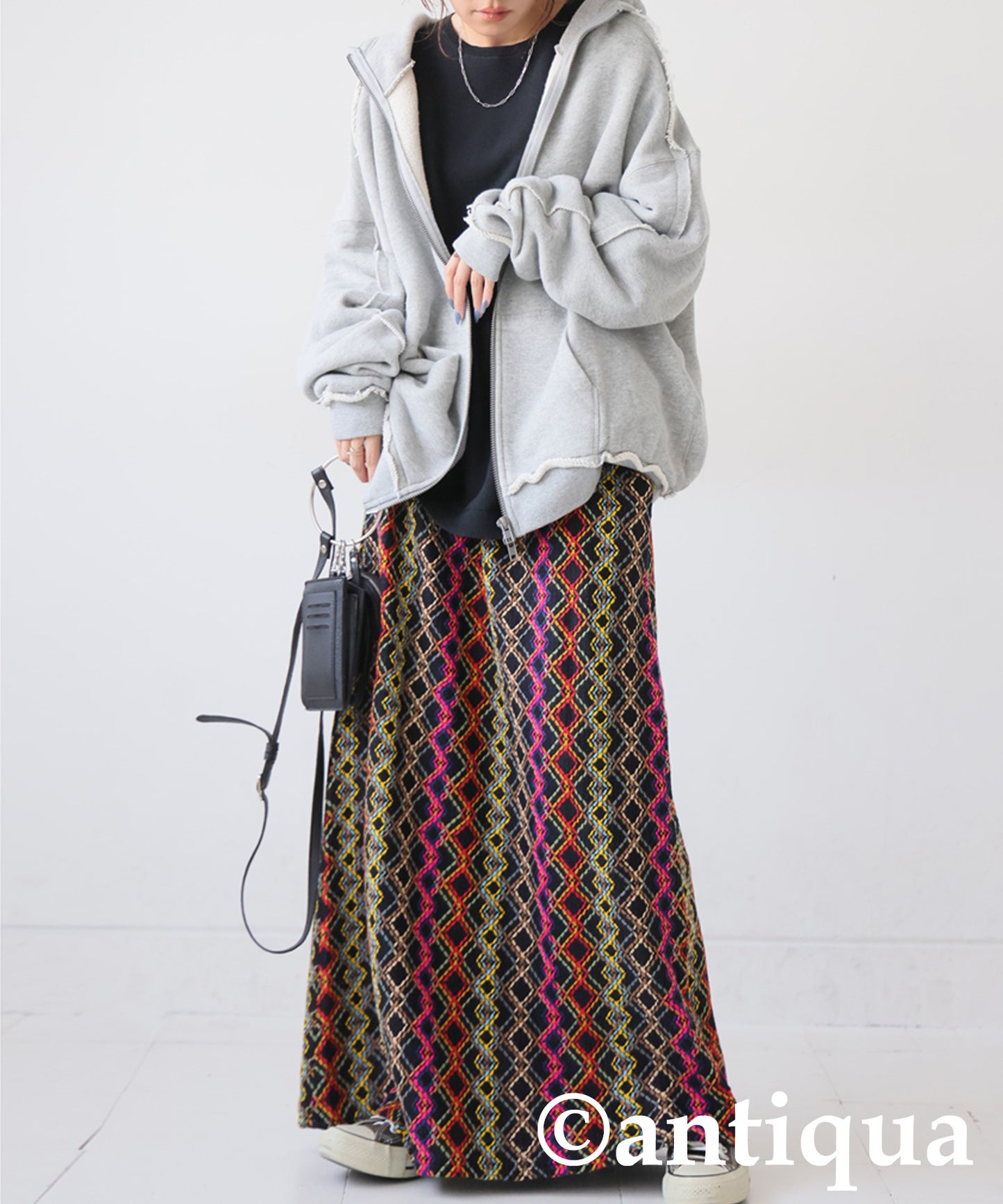 Botanical Jacquard Long Skirt Ladies