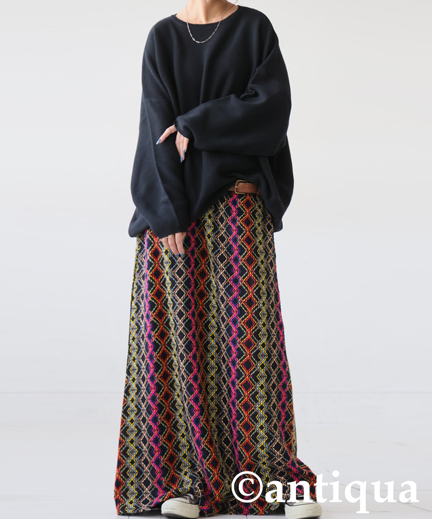 Botanical Jacquard Long Skirt Ladies