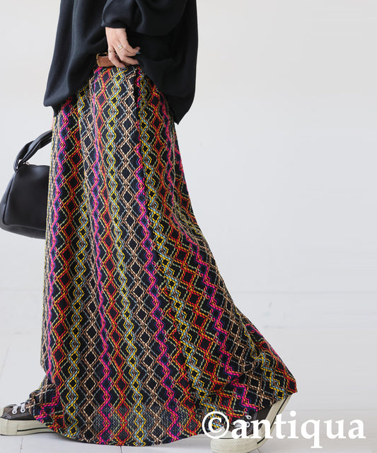 Botanical Jacquard Long Skirt Ladies