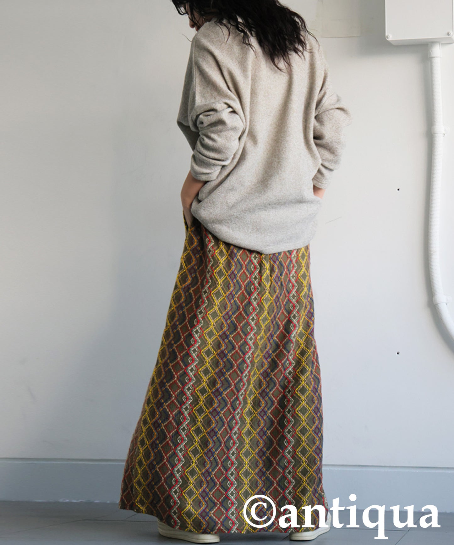 Botanical Jacquard Long Skirt Ladies