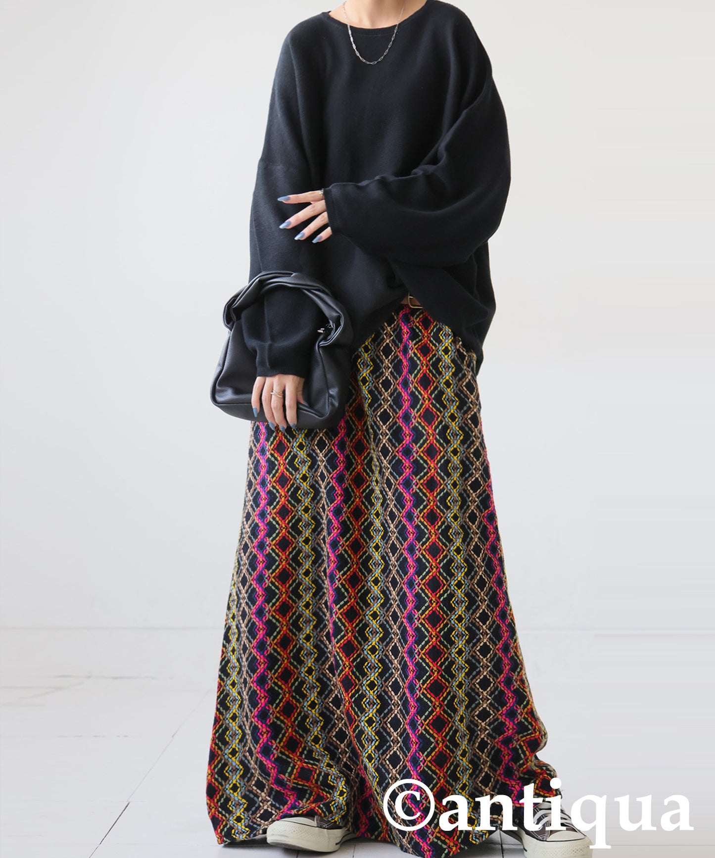 Botanical Jacquard Long Skirt Ladies