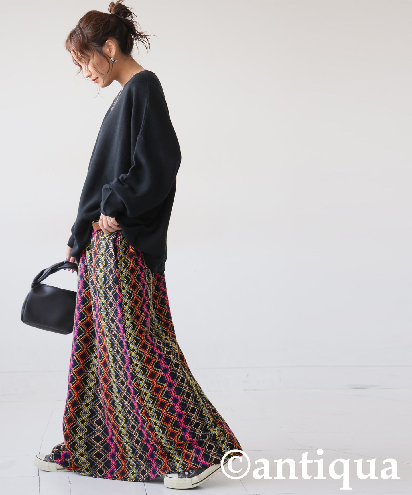 Botanical Jacquard Long Skirt Ladies