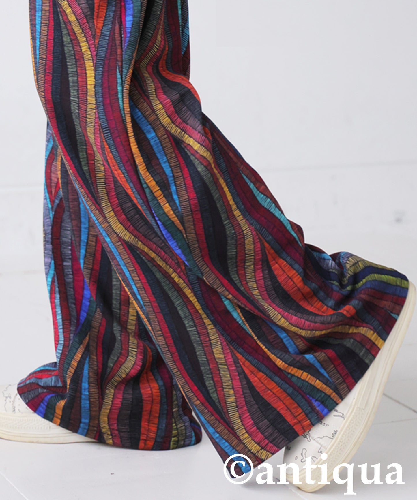 Wave Pattern Wide Pants Ladies