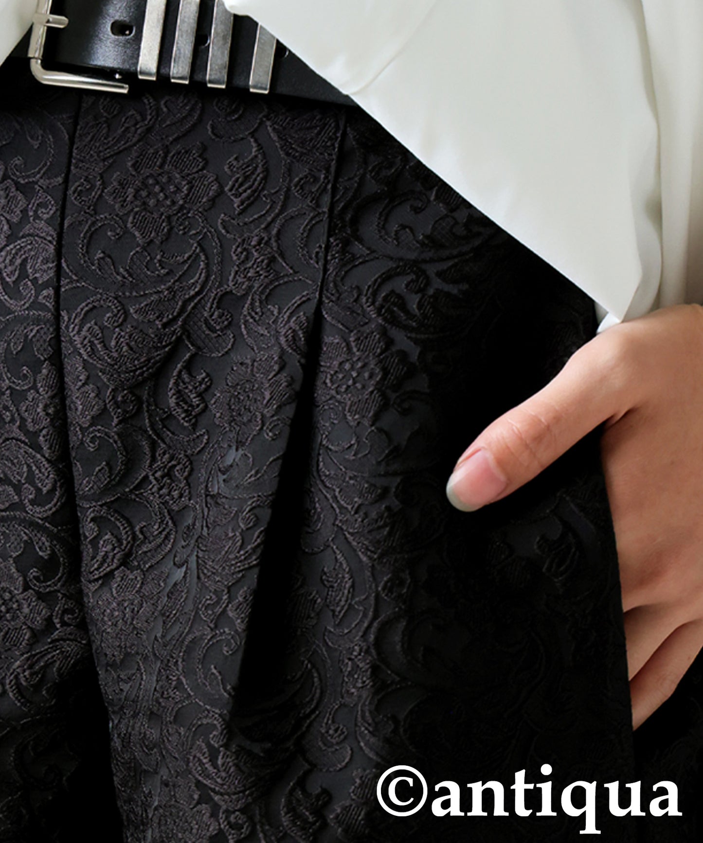 Jacquard Wide Straight Pants Ladies