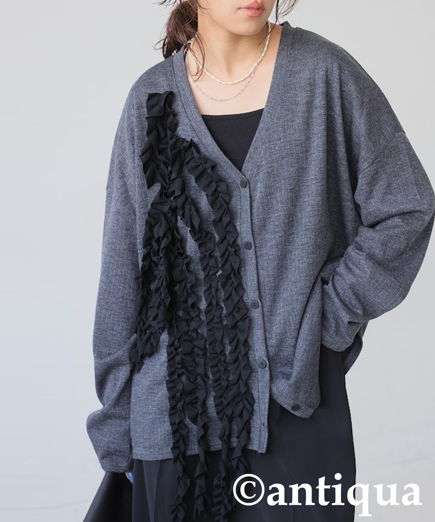 Frilled Cardigan Ladies