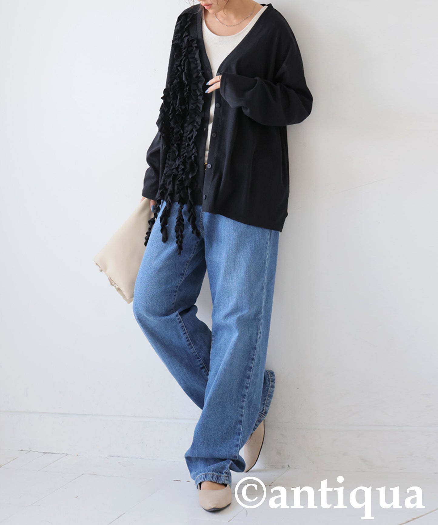 Frilled Cardigan Ladies