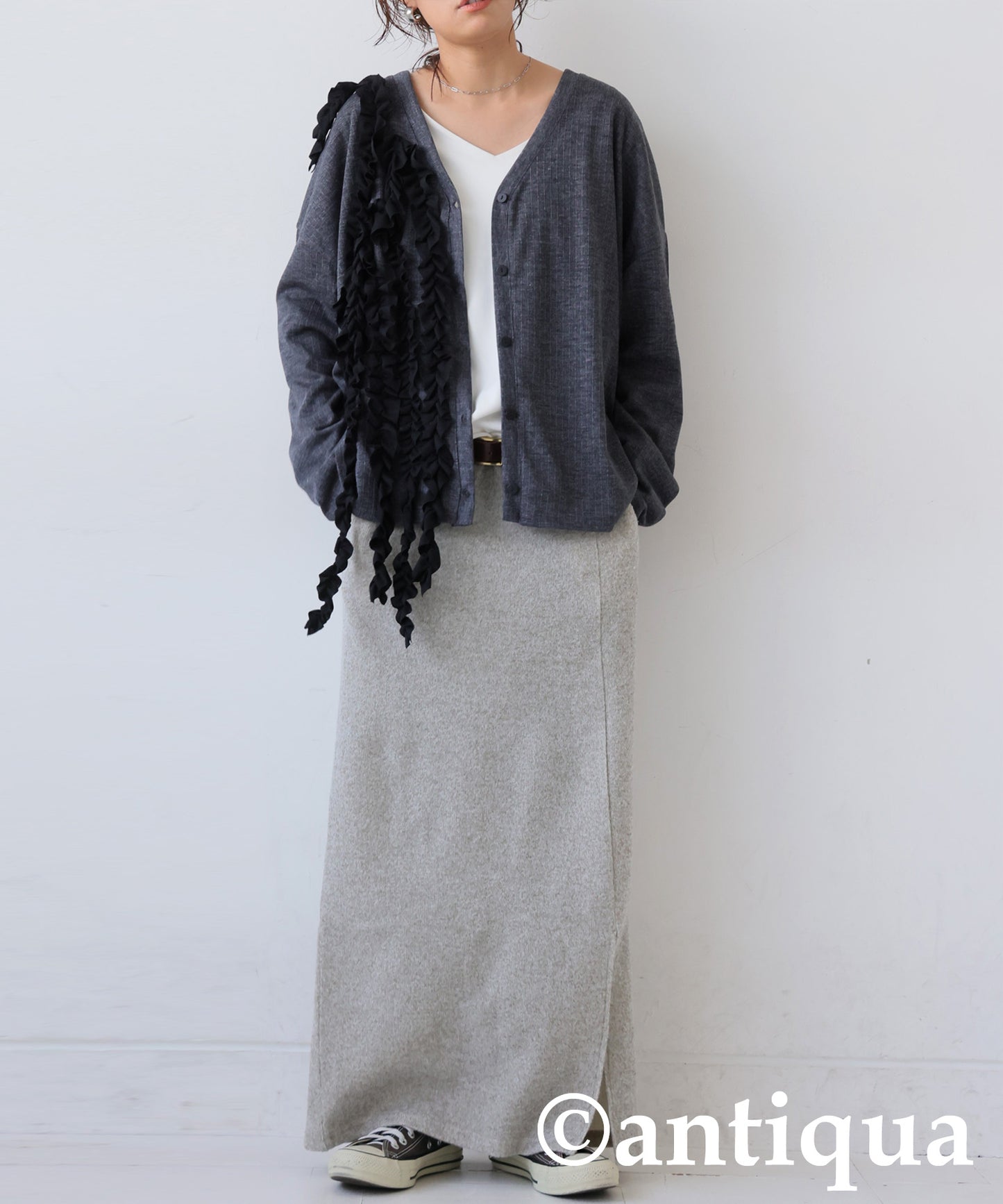 Frilled Cardigan Ladies