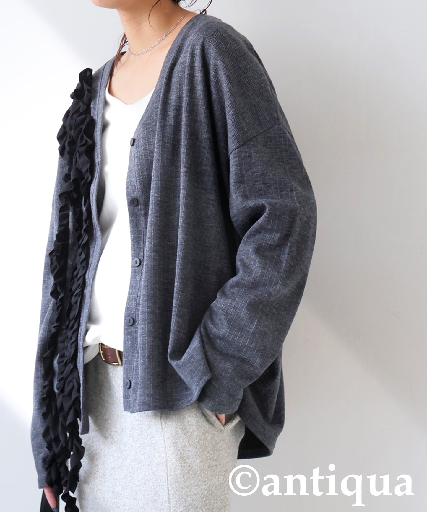 Frilled Cardigan Ladies