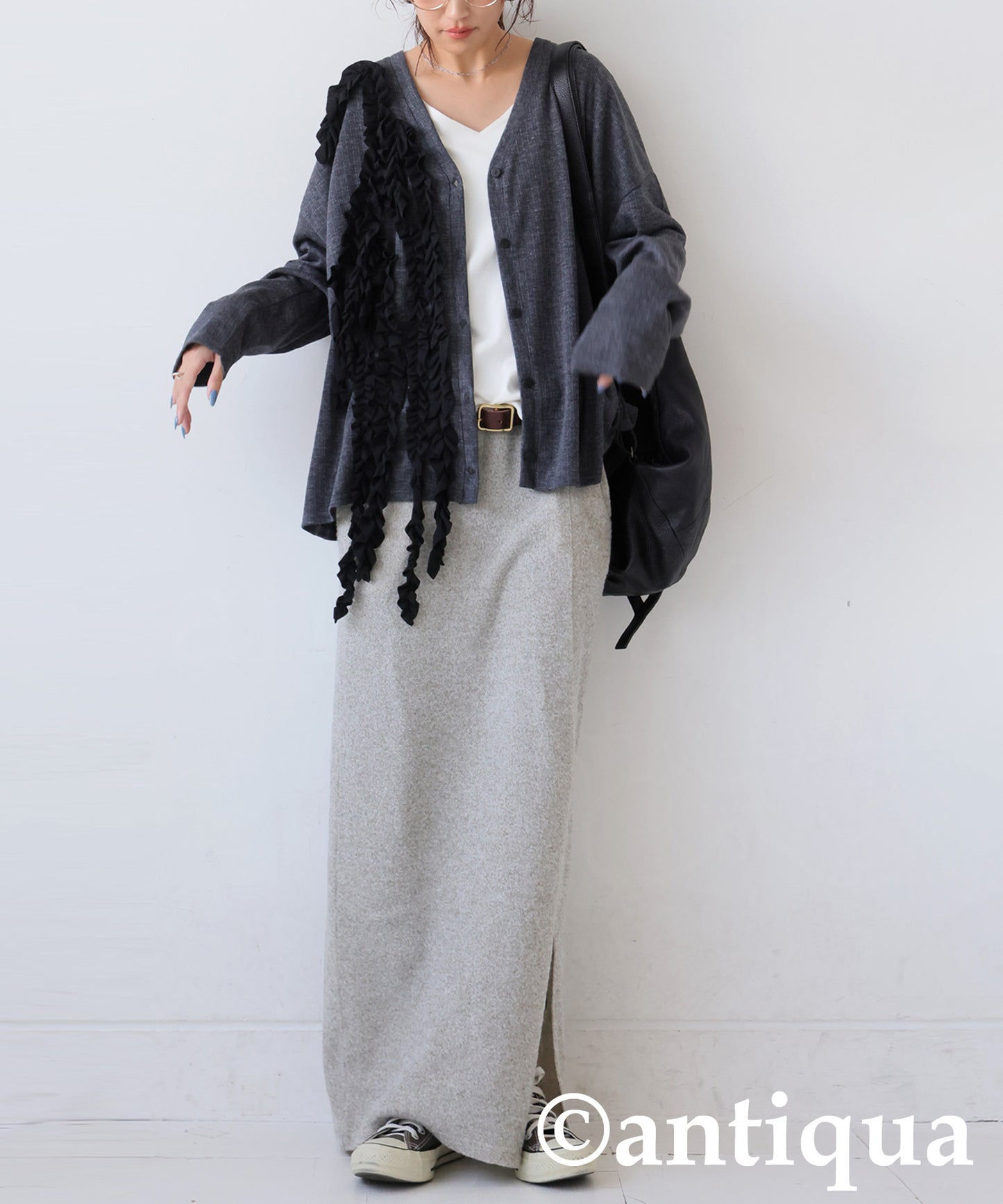 Frilled Cardigan Ladies