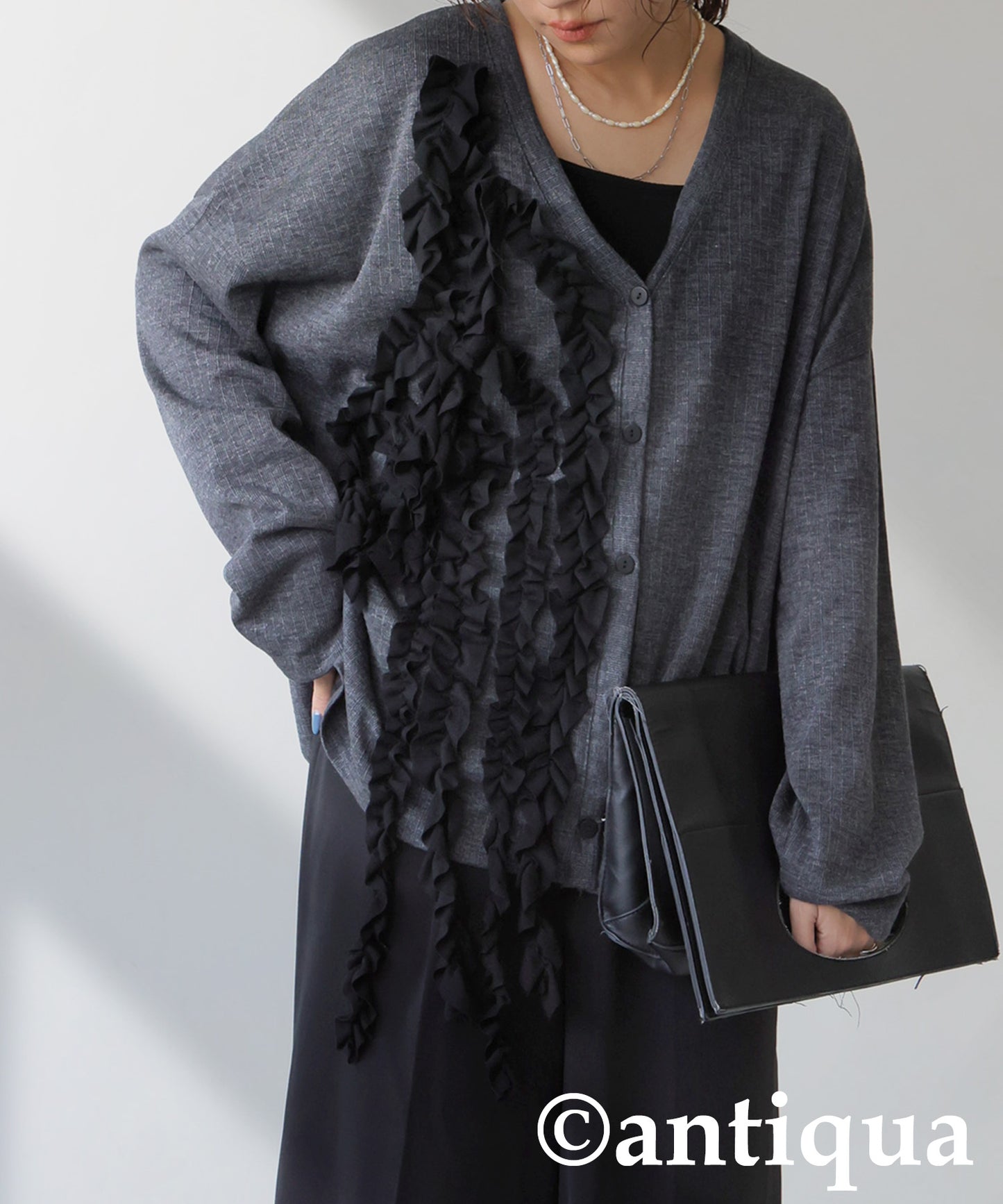 Frilled Cardigan Ladies