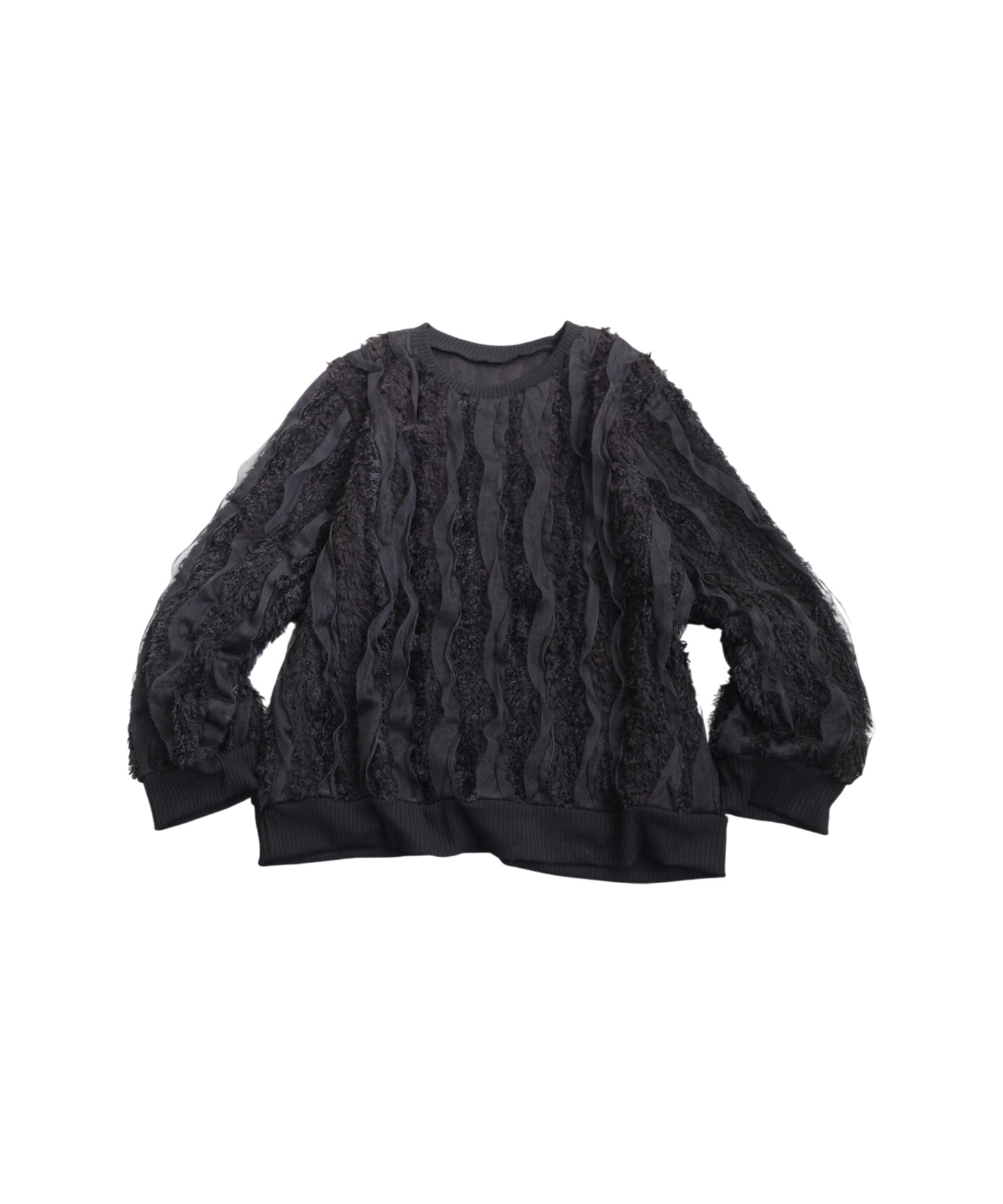 Mixed Material Pullover Ladies