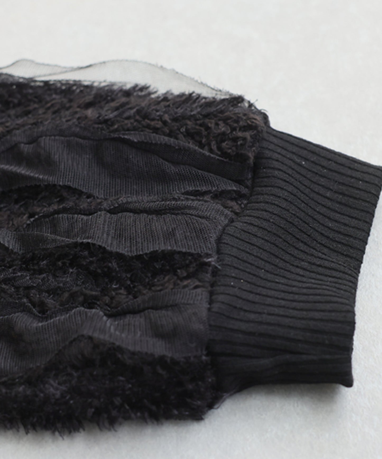 Mixed Material Pullover Ladies