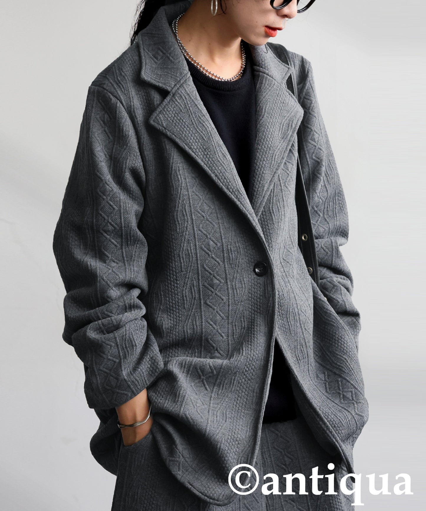 Jacquard Tailored Jacket Ladies