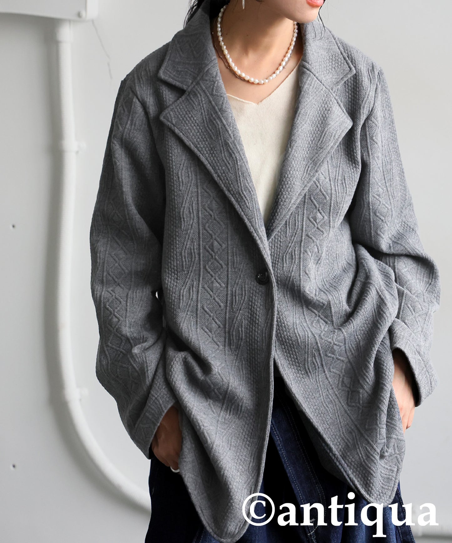 Jacquard Tailored Jacket Ladies