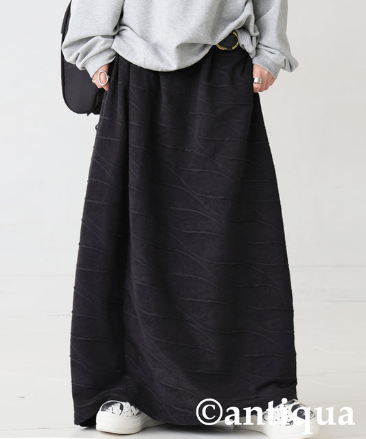 Wave Pattern Long Skirt Ladies