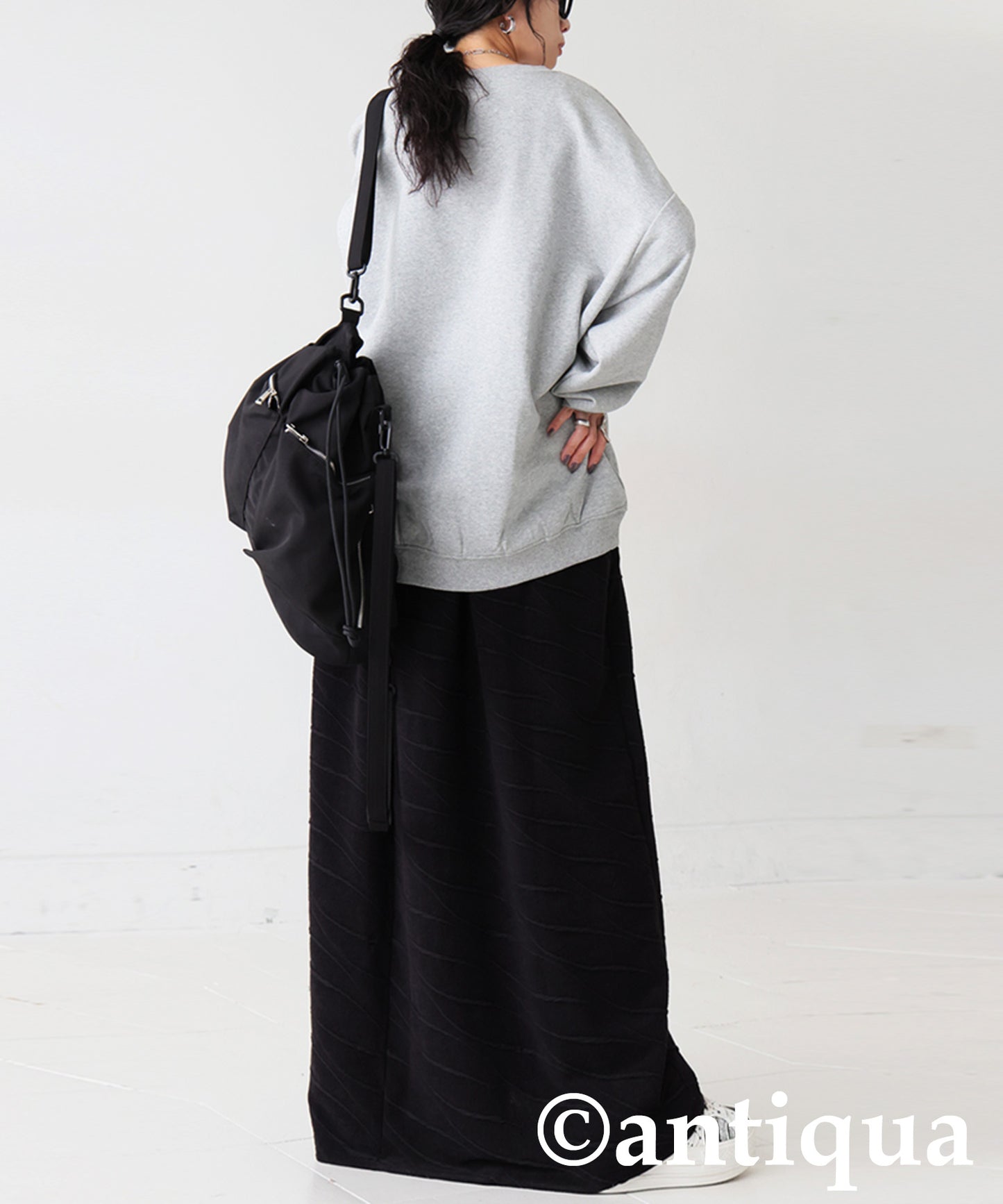 Wave Pattern Long Skirt Ladies
