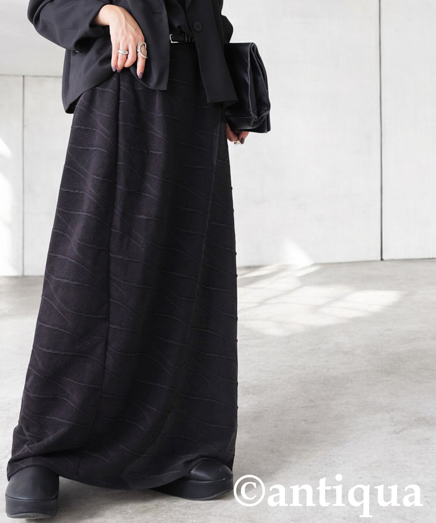 Wave Pattern Long Skirt Ladies