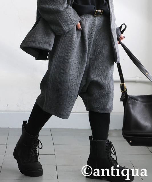 3D Patterned Sarouel Shorts Ladies