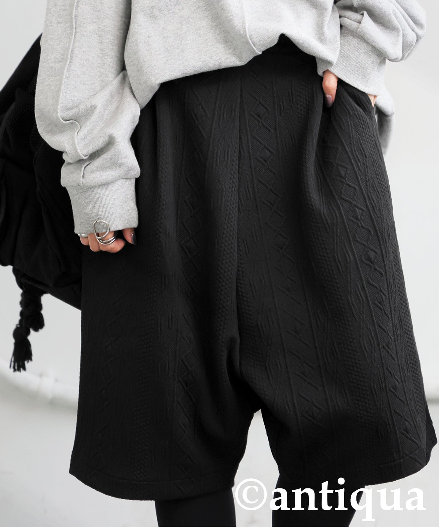 3D Patterned Sarouel Shorts Ladies