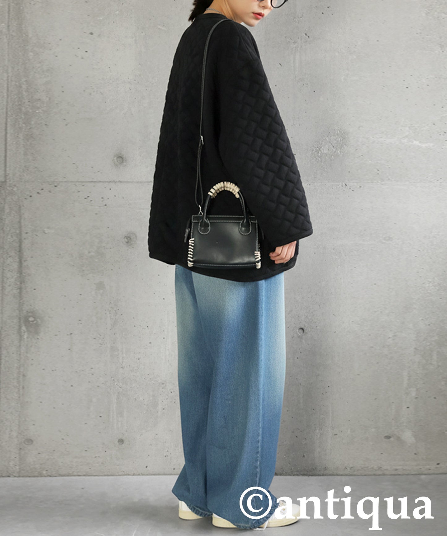 Quilted Long-Sleeved Cardigan Ladies