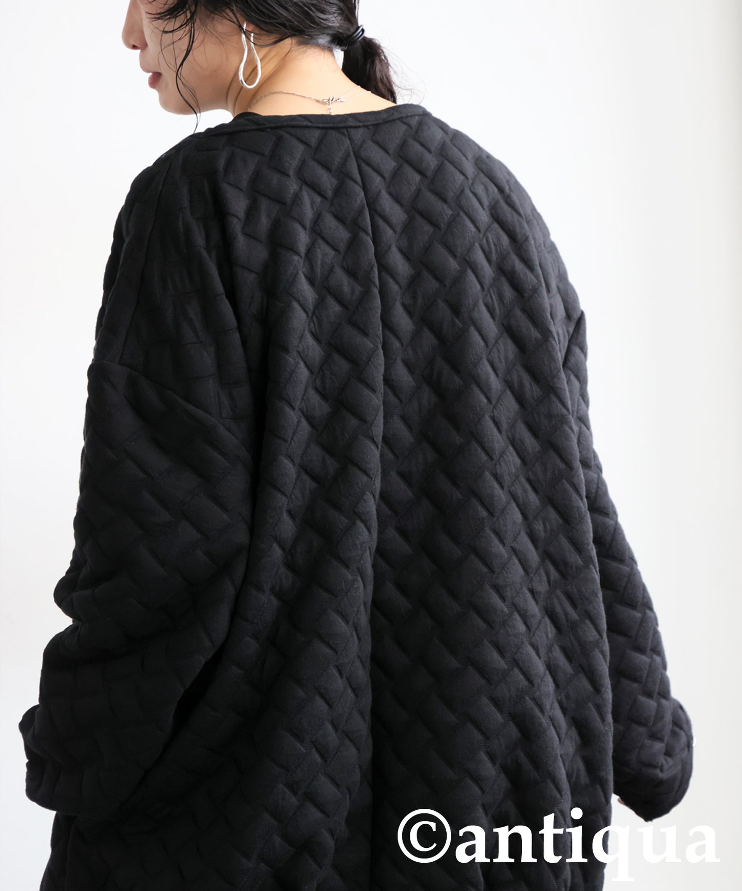 Quilted Long-Sleeved Cardigan Ladies