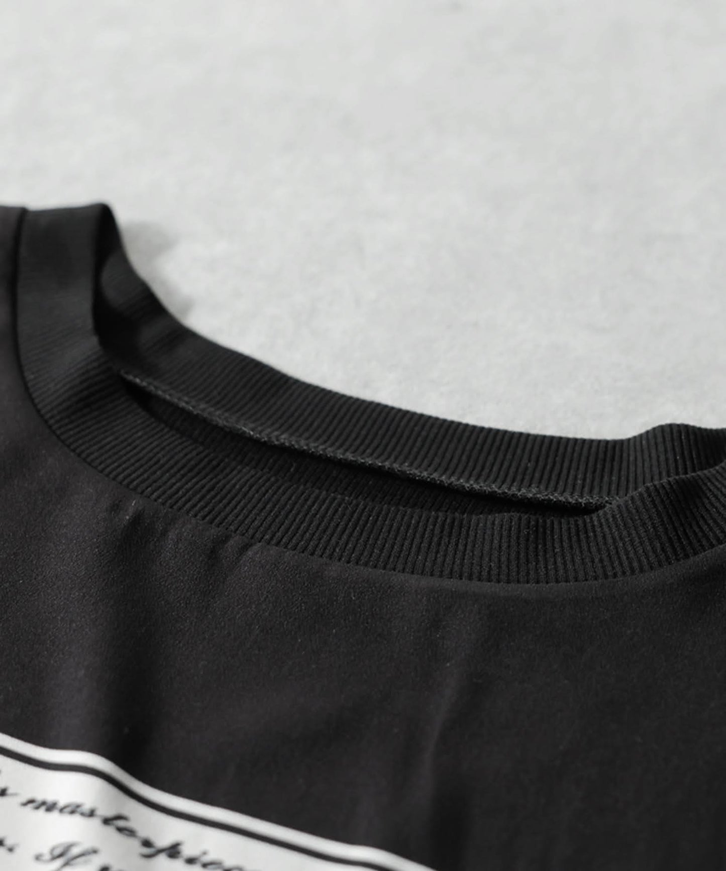 Mixed Material Dolman Long T-Shirt Ladies