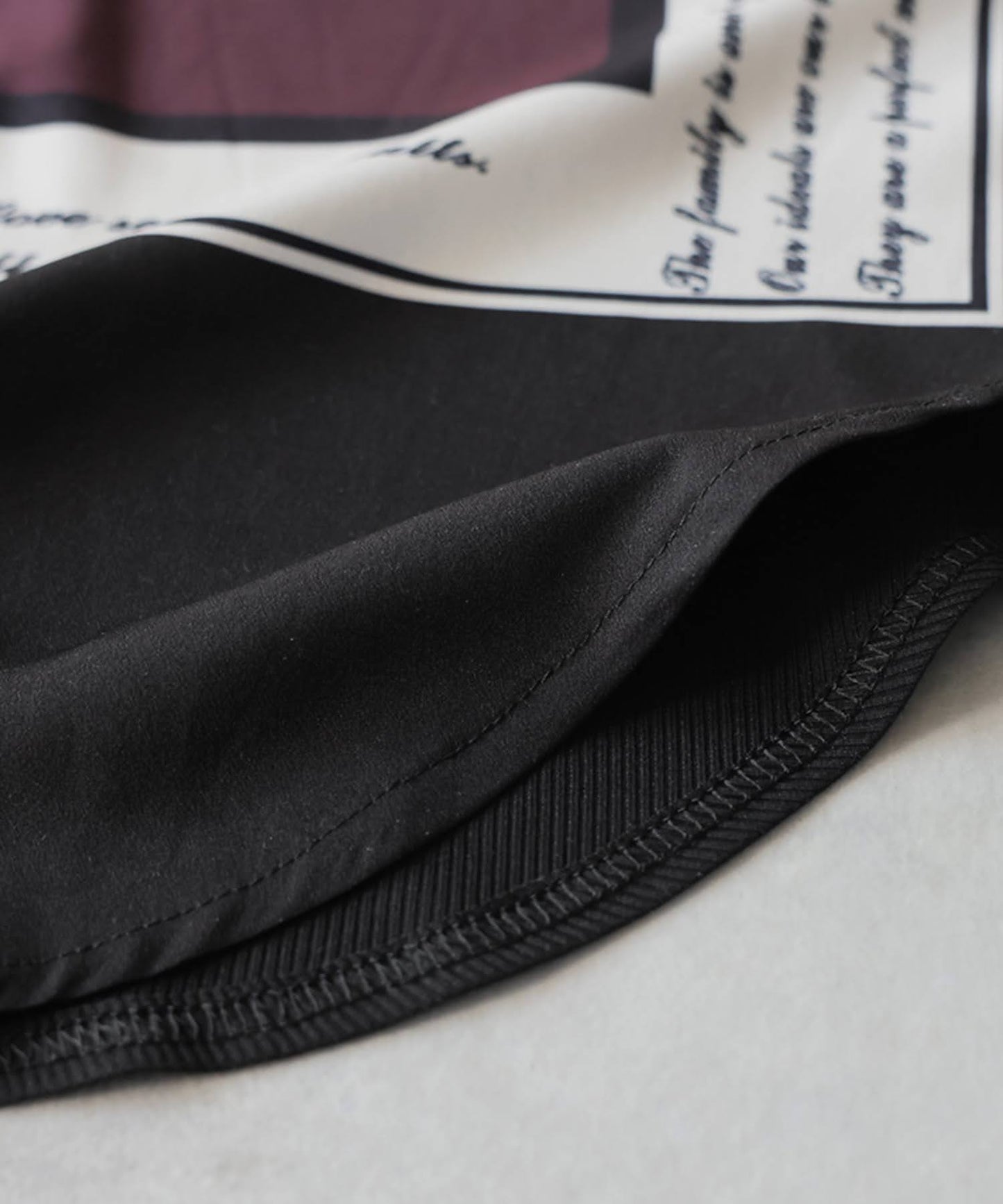 Mixed Material Dolman Long T-Shirt Ladies