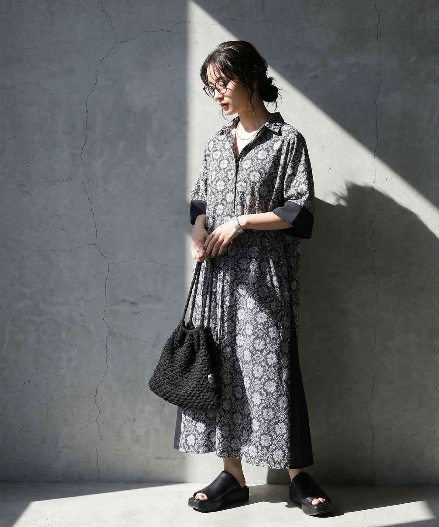 Damask Pattern Dress Ladies