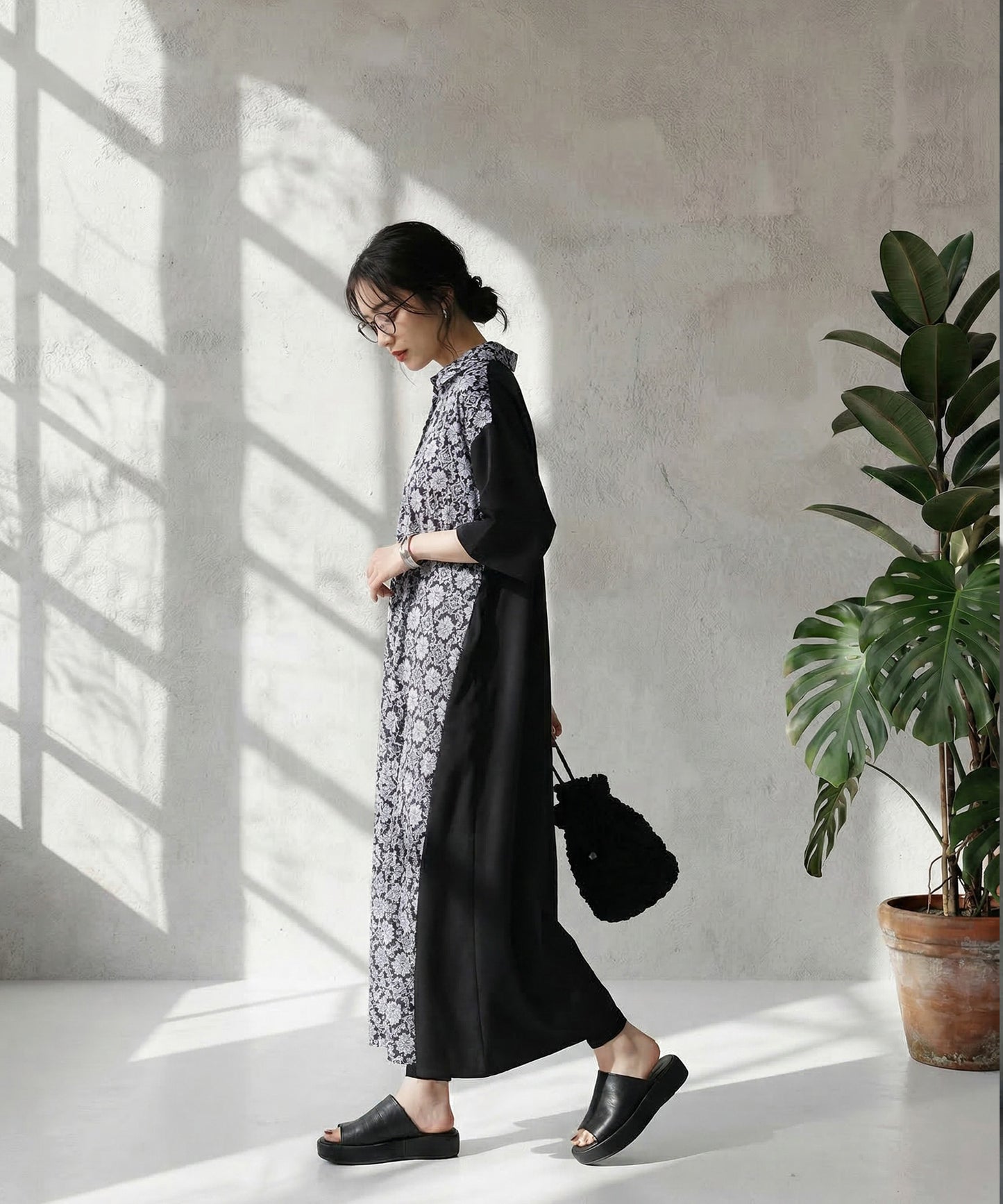 Damask Pattern Dress Ladies
