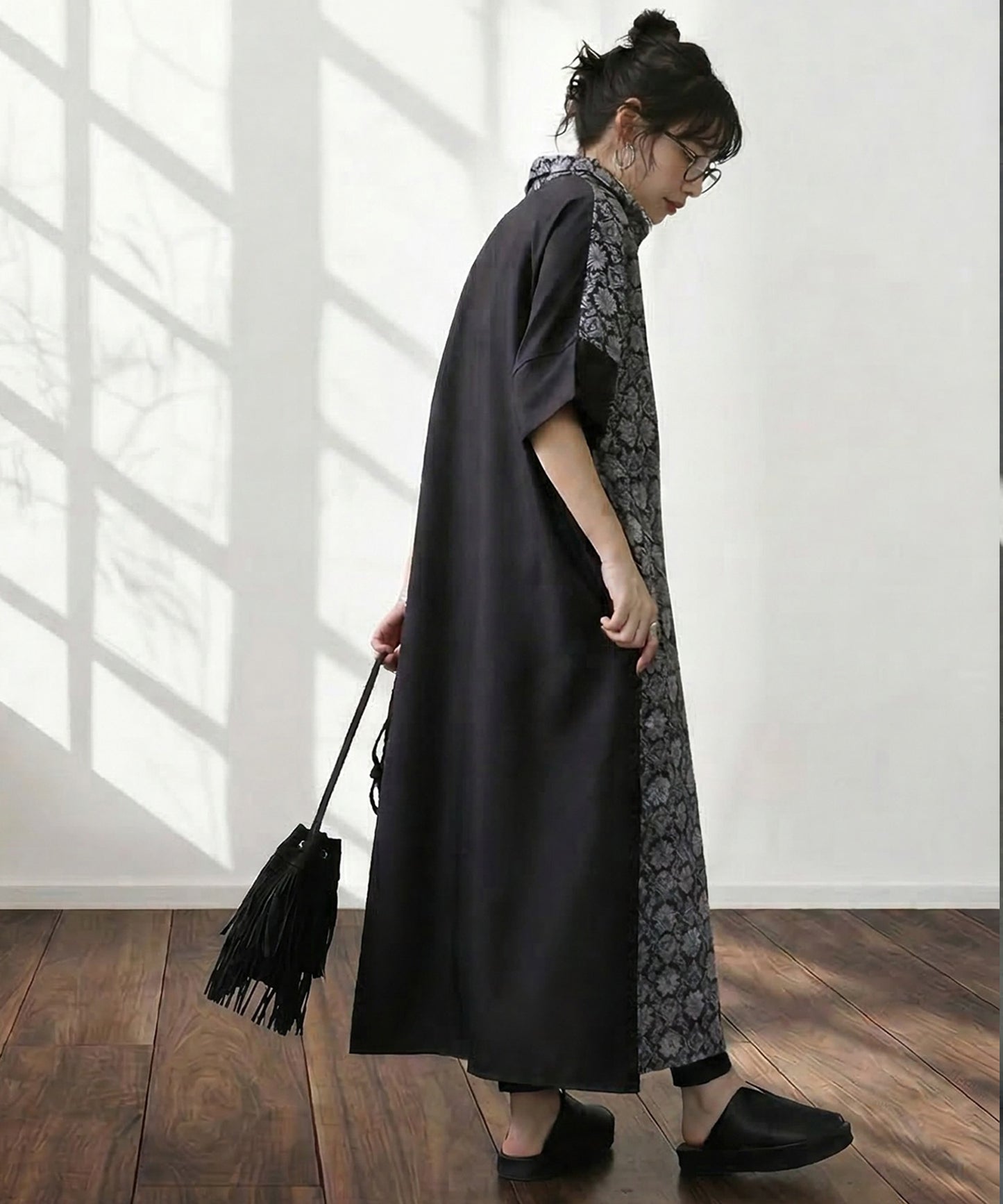 Damask Pattern Dress Ladies