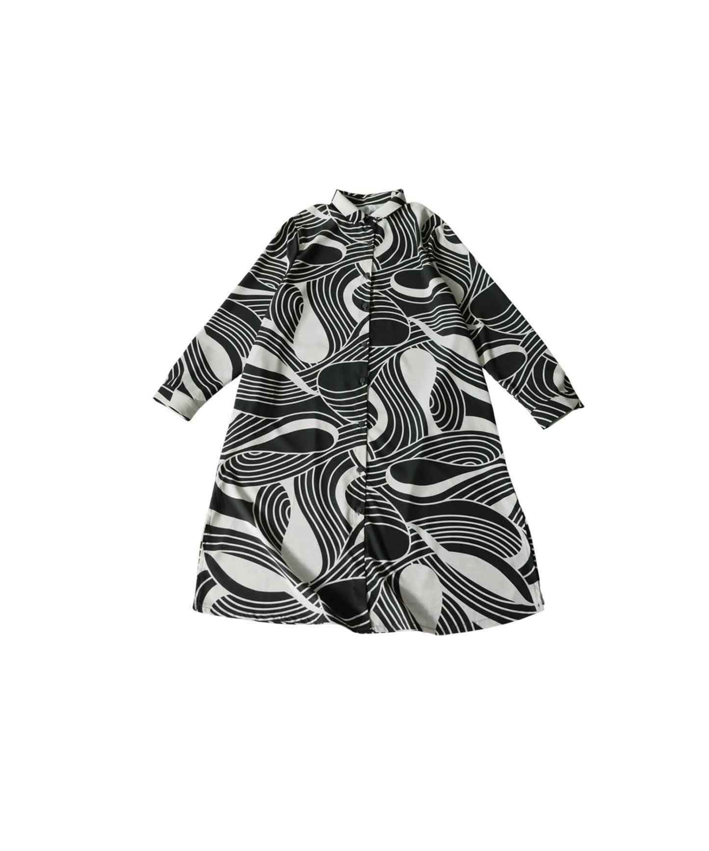 Geometric Print Shirt Dress Ladies