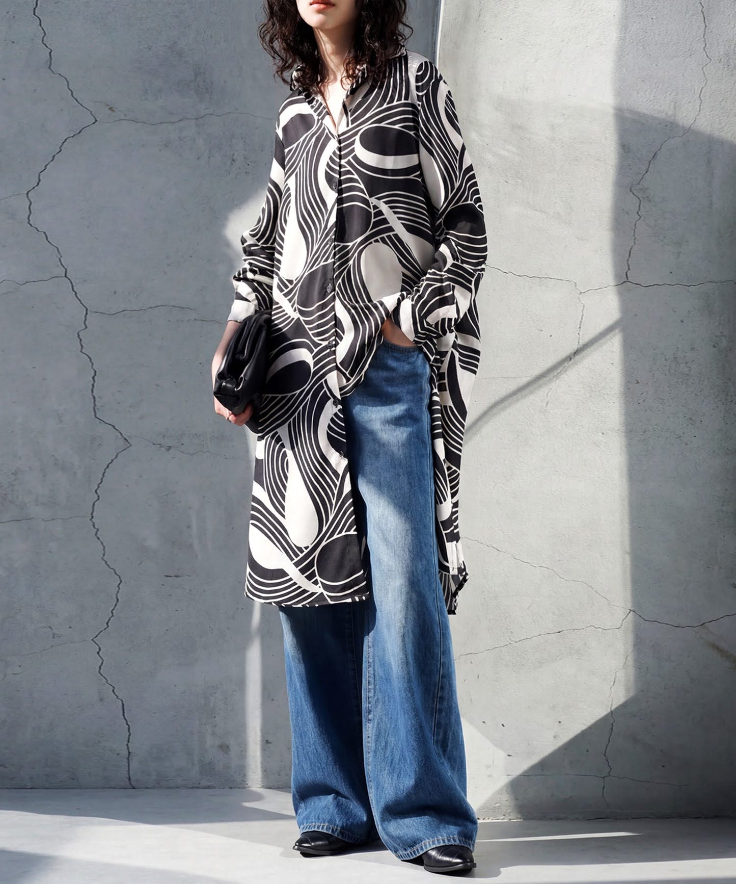 Geometric Print Shirt Dress Ladies