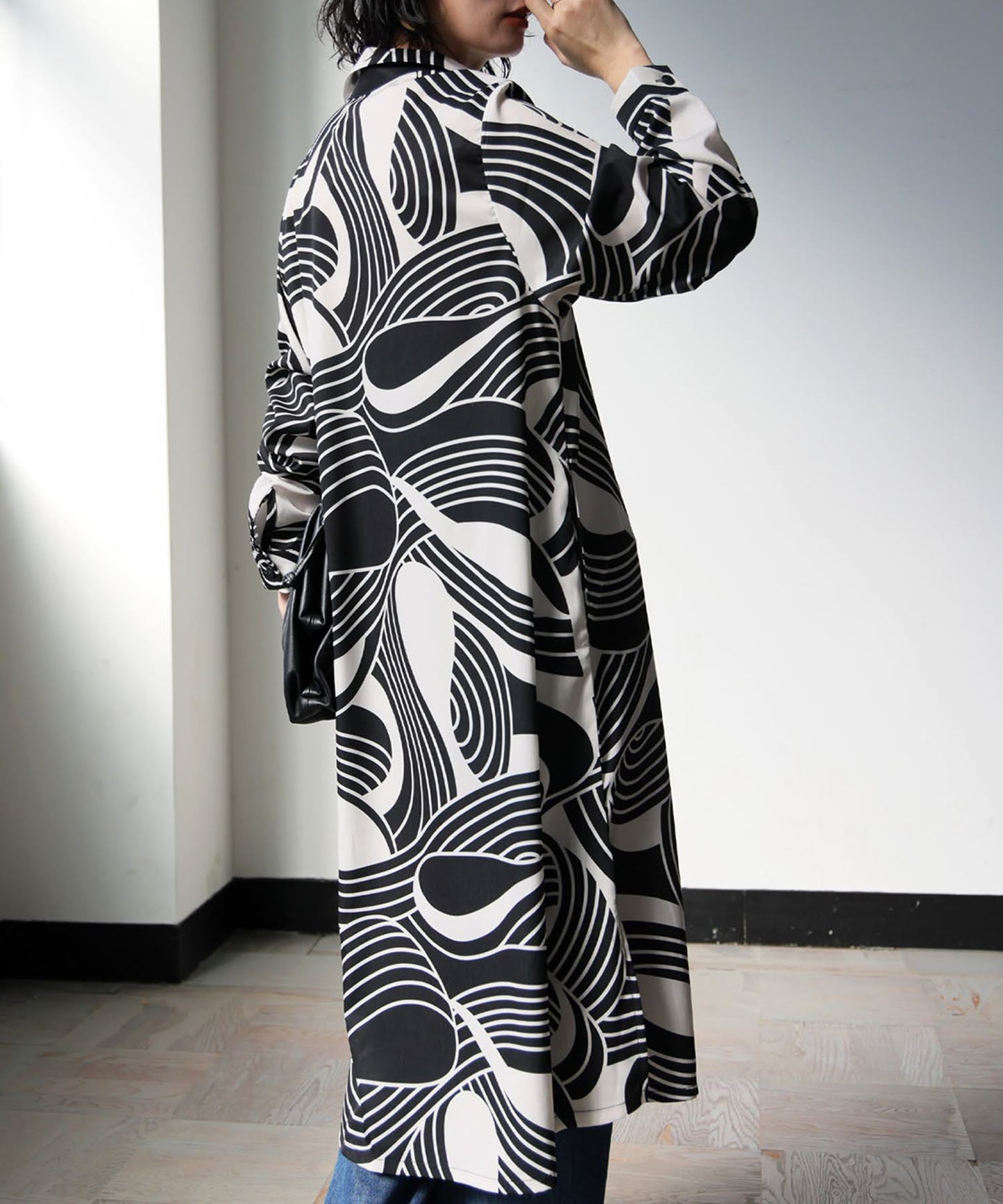 Geometric Print Shirt Dress Ladies