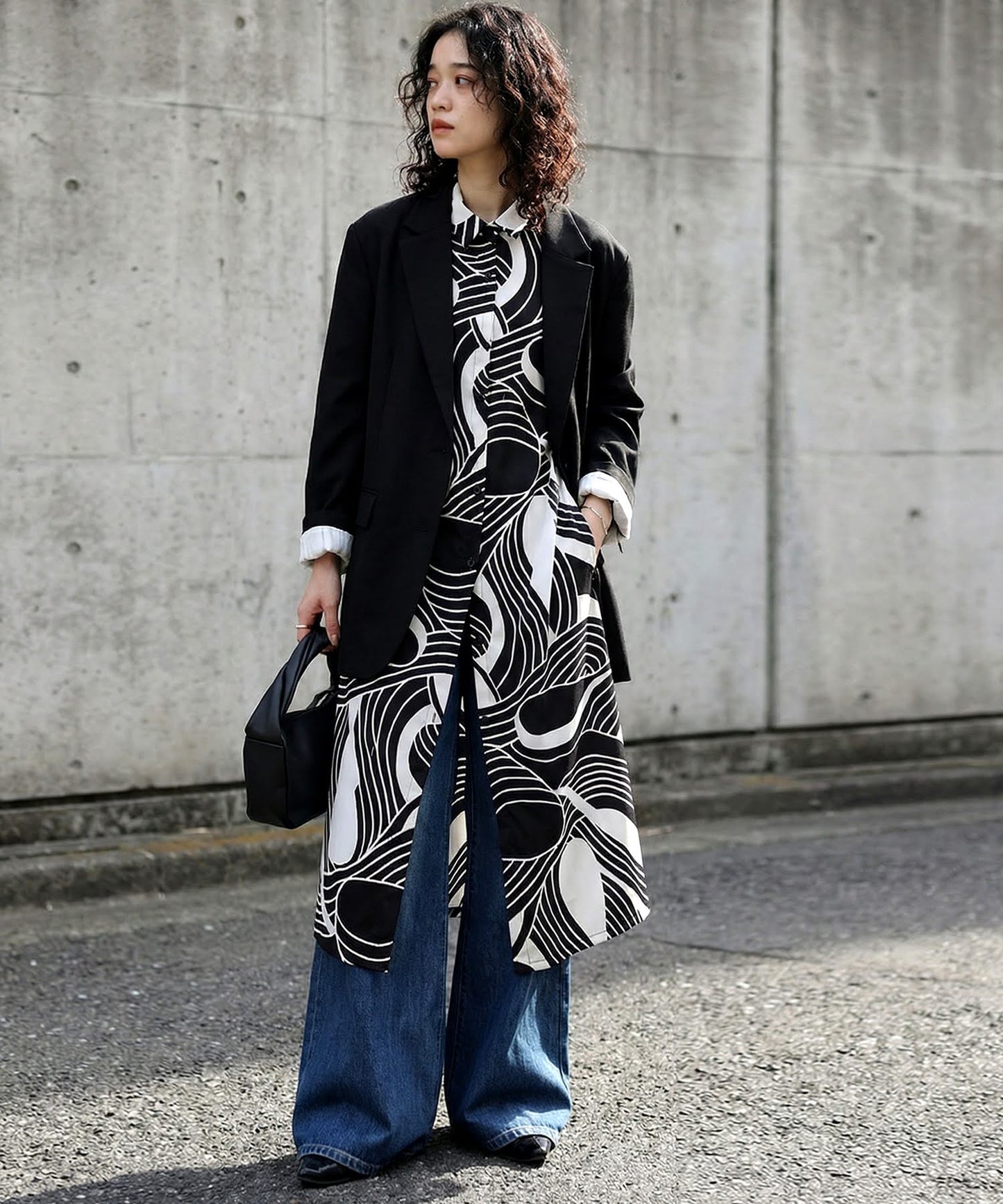Geometric Print Shirt Dress Ladies