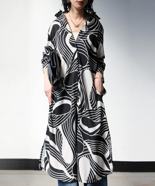 Geometric Print Shirt Dress Ladies