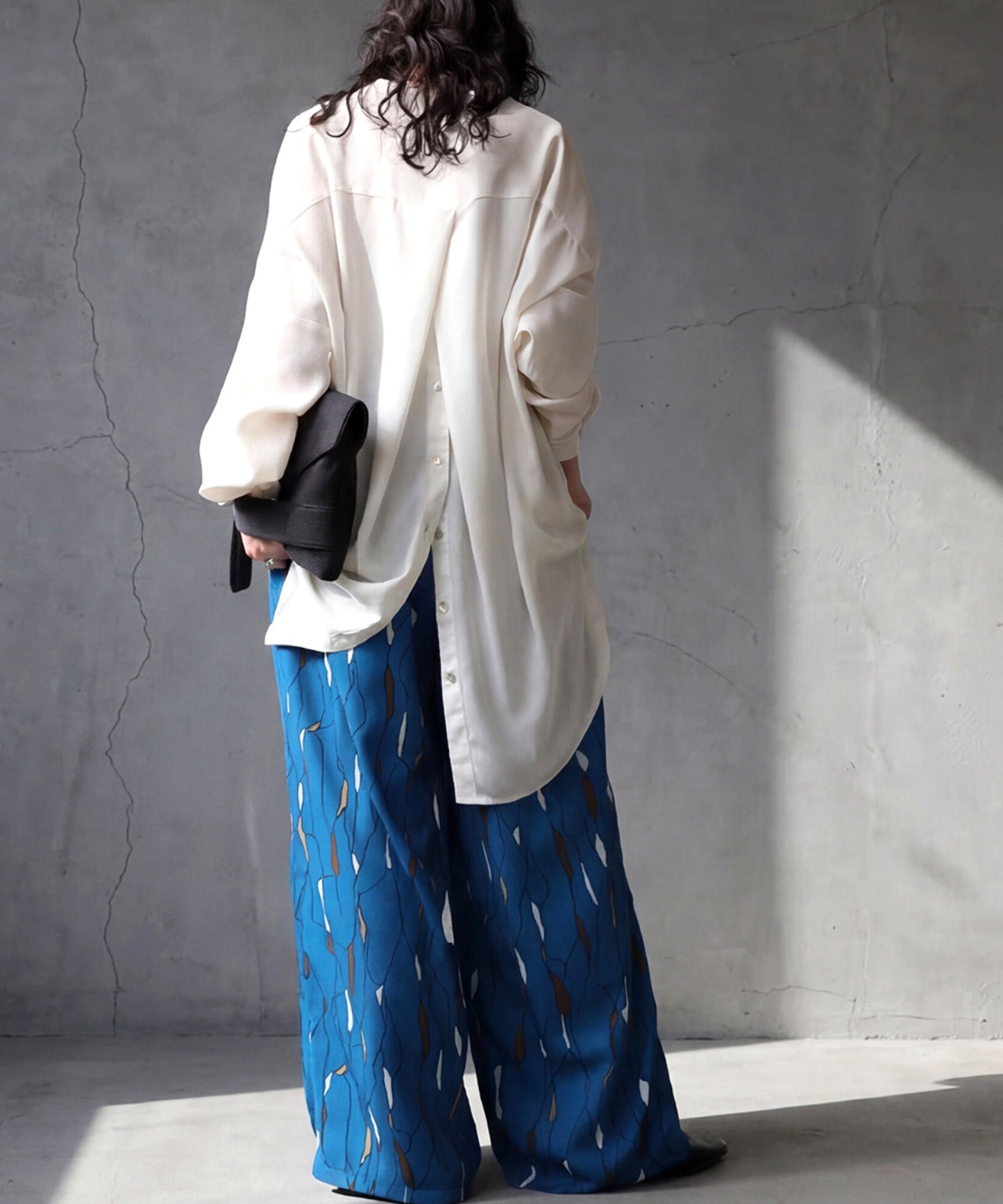 Art Print Loose Wide Pants Ladies