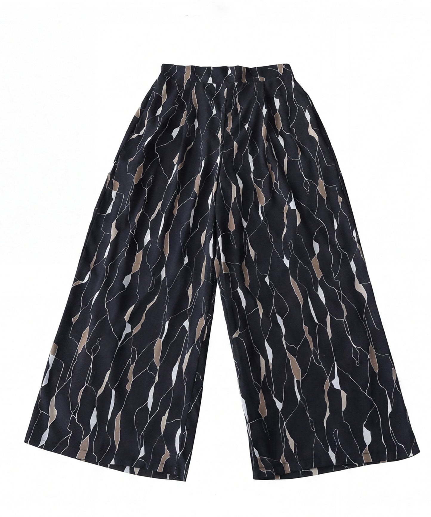 Art Print Loose Wide Pants Ladies
