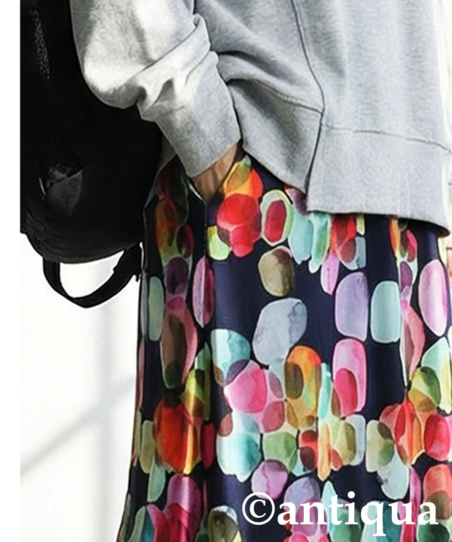 Watercolor Flare Long Skirt Ladies