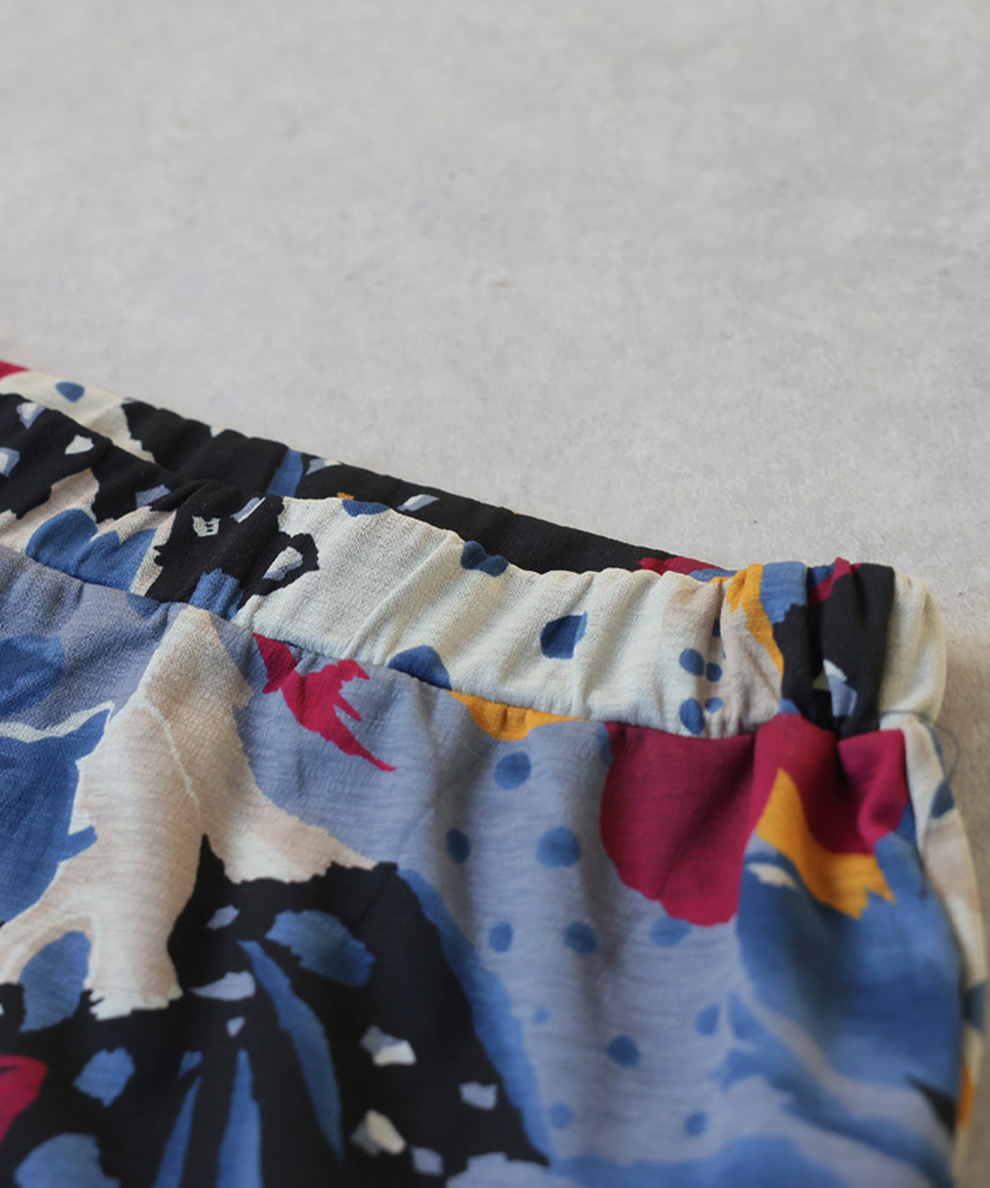 Dot and Floral Print Long Skirt Ladies