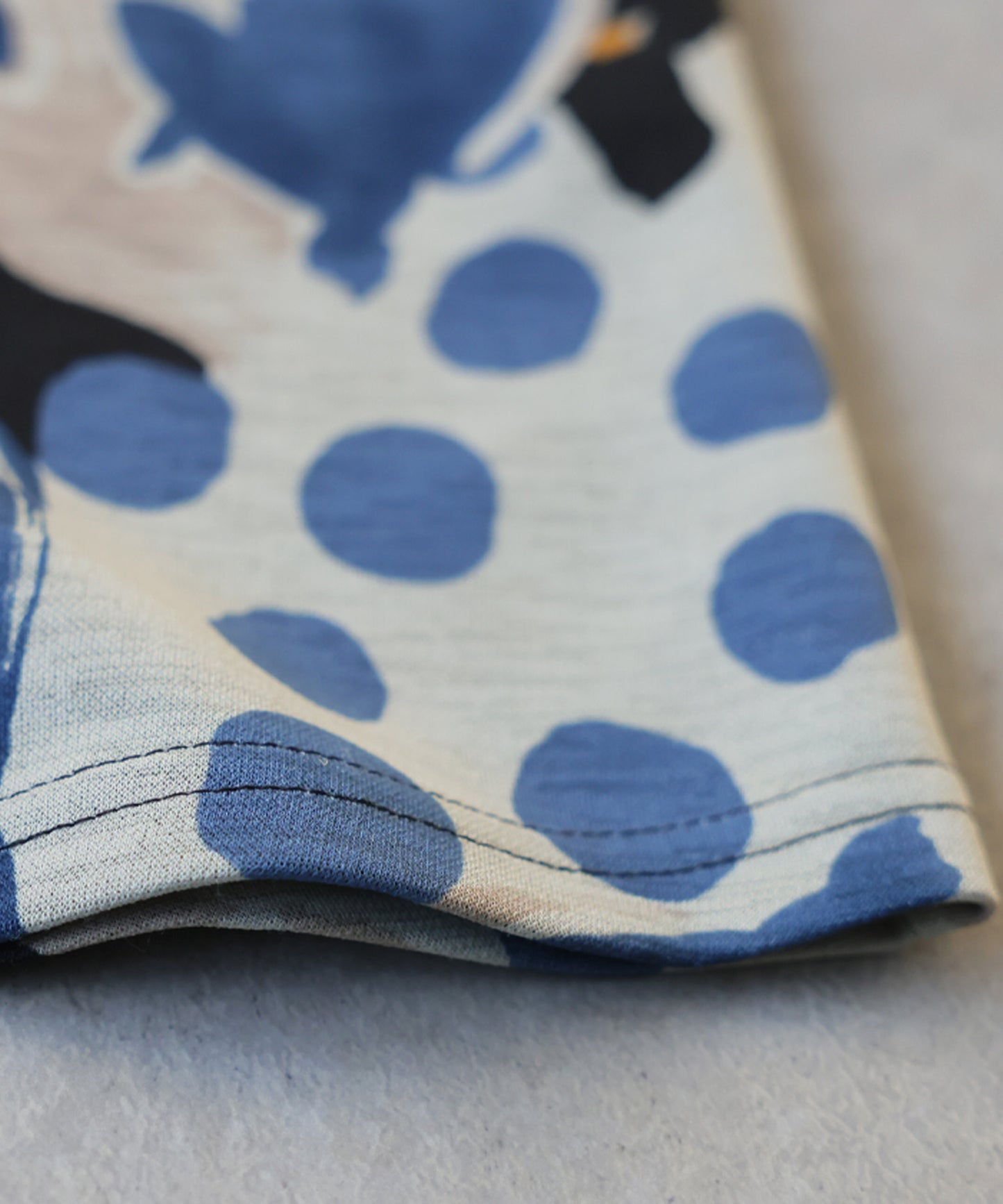 Dot and Floral Print Long Skirt Ladies