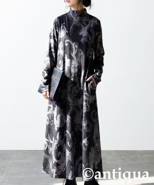 Botanical Print Long Dress Ladies