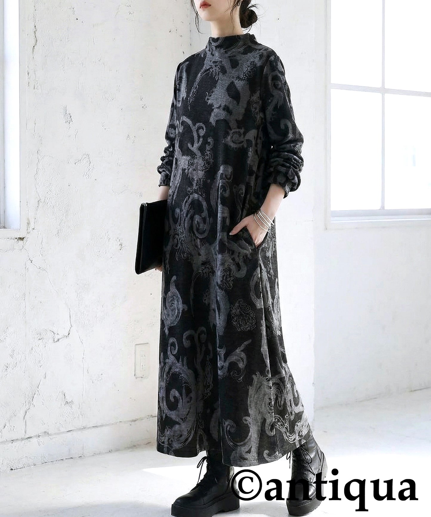 Botanical Print Long Dress Ladies