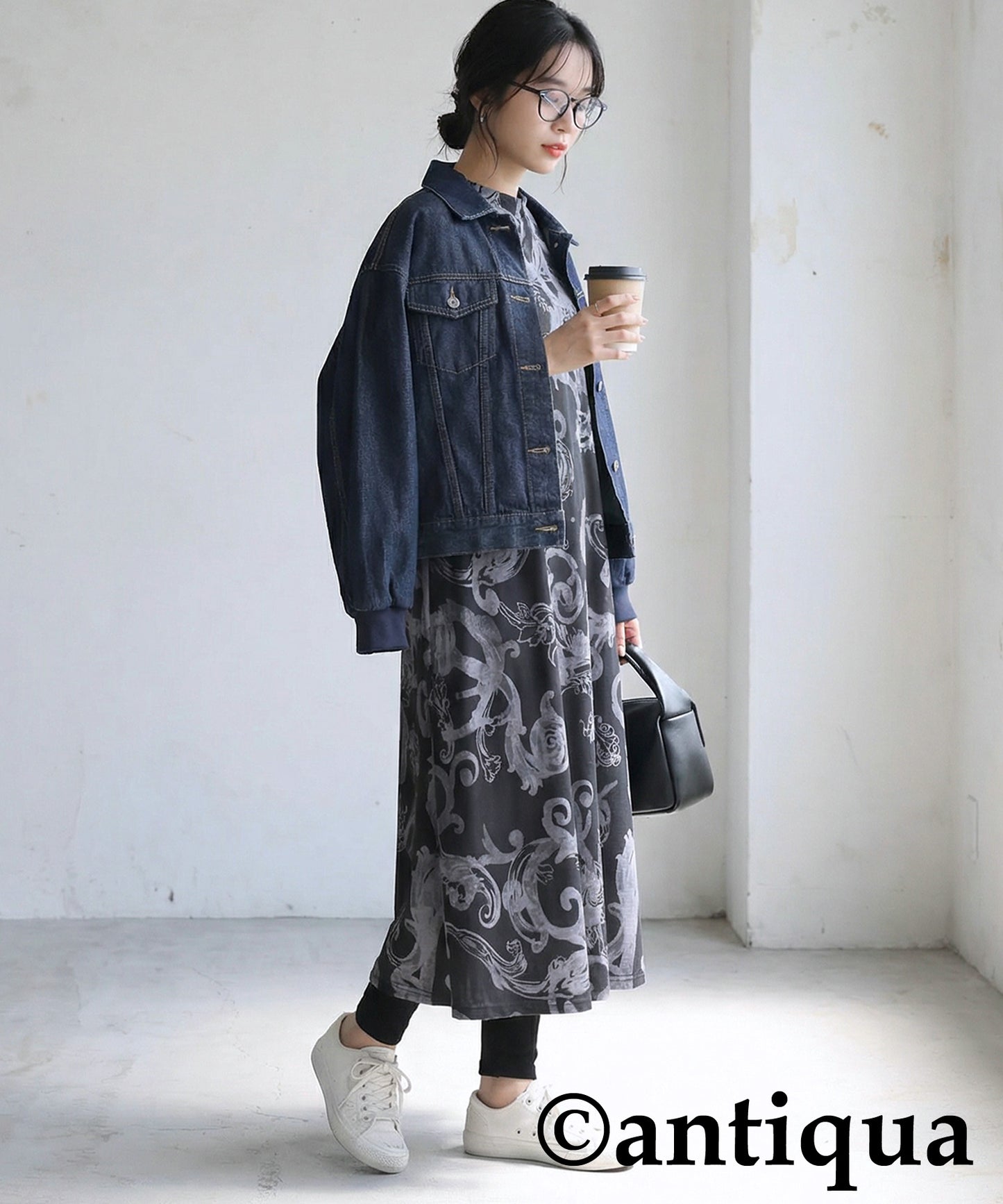 Botanical Print Long Dress Ladies