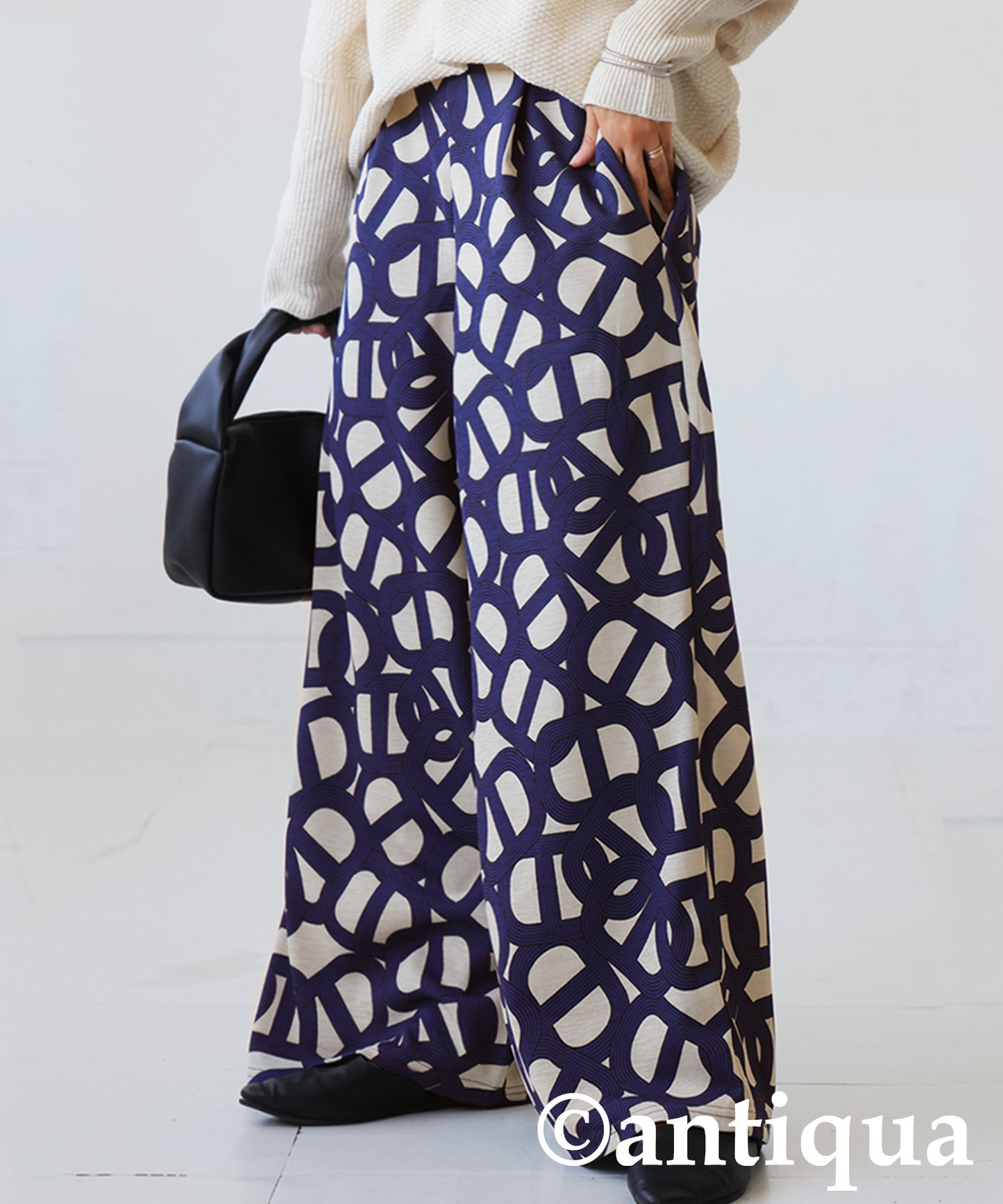 Geometric Wide Pants Ladies