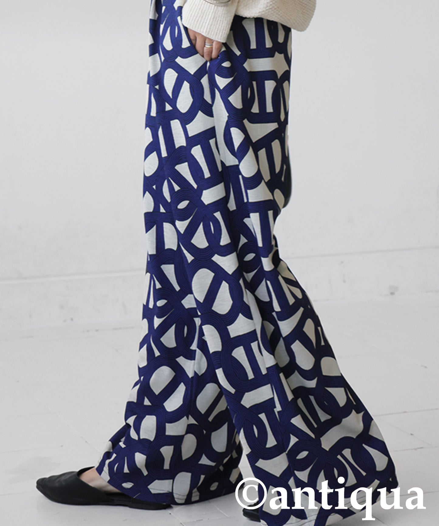 Geometric Wide Pants Ladies