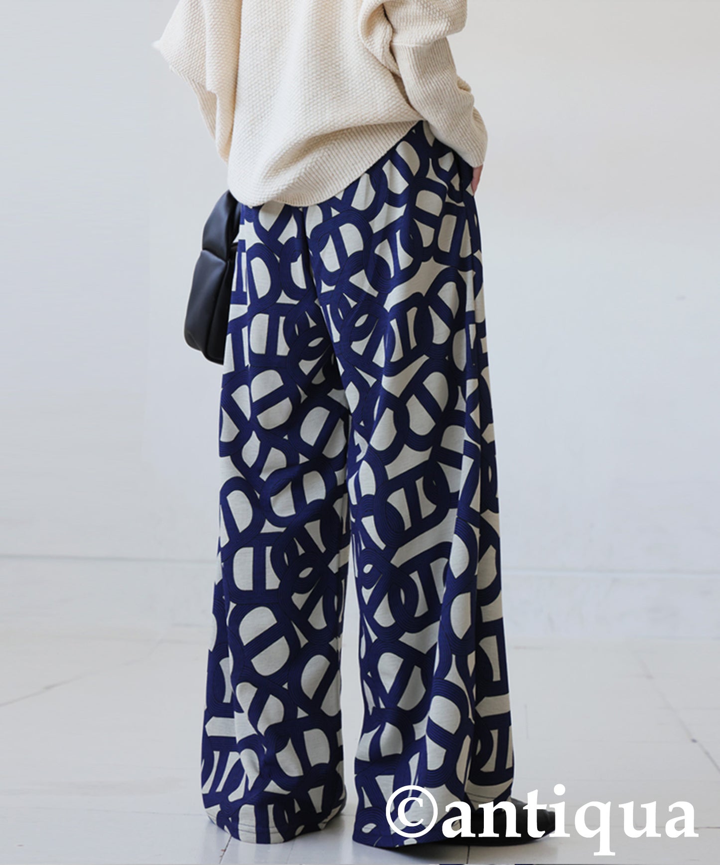 Geometric Wide Pants Ladies