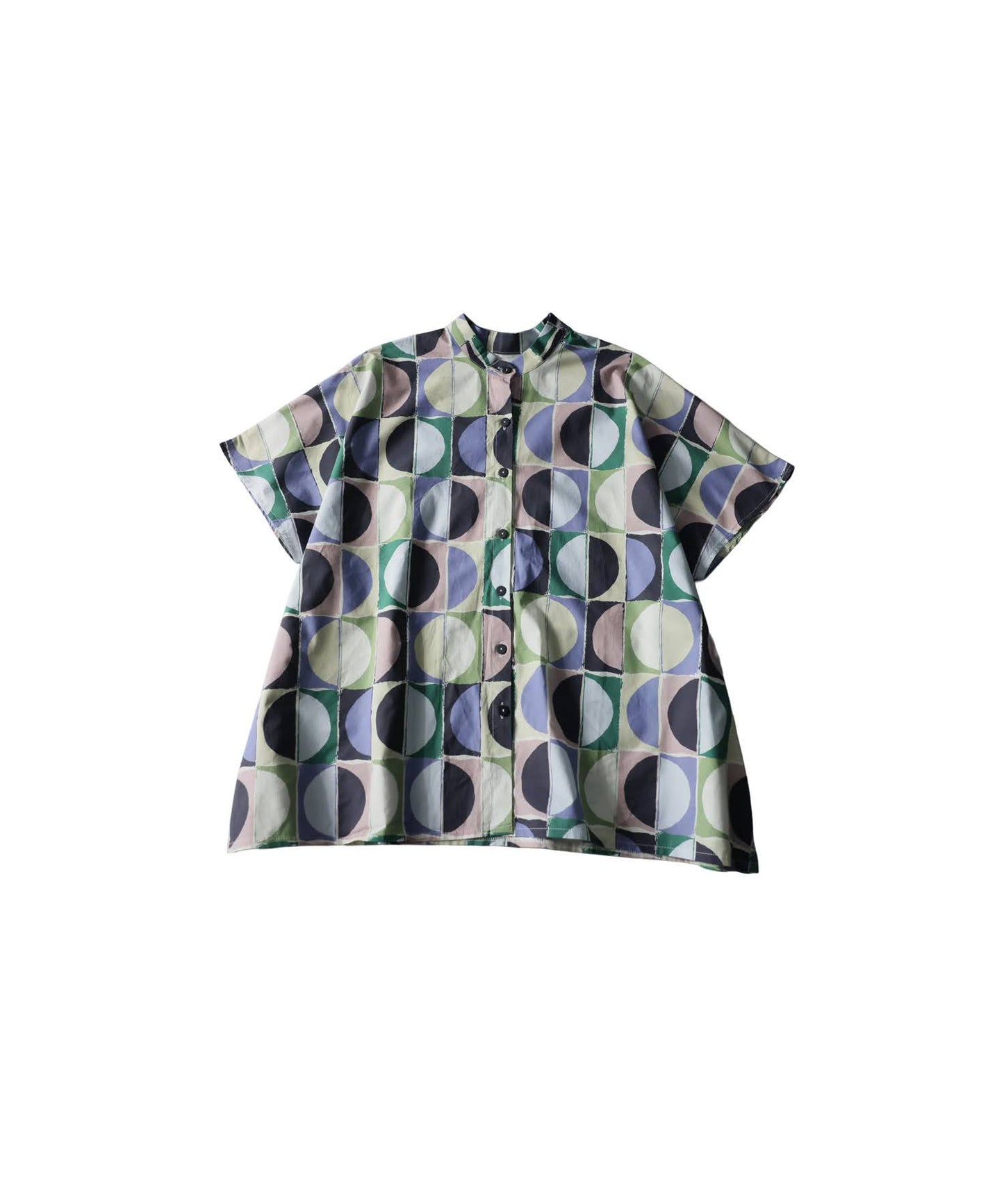 Geometric Pattern Cotton Shirt Ladies