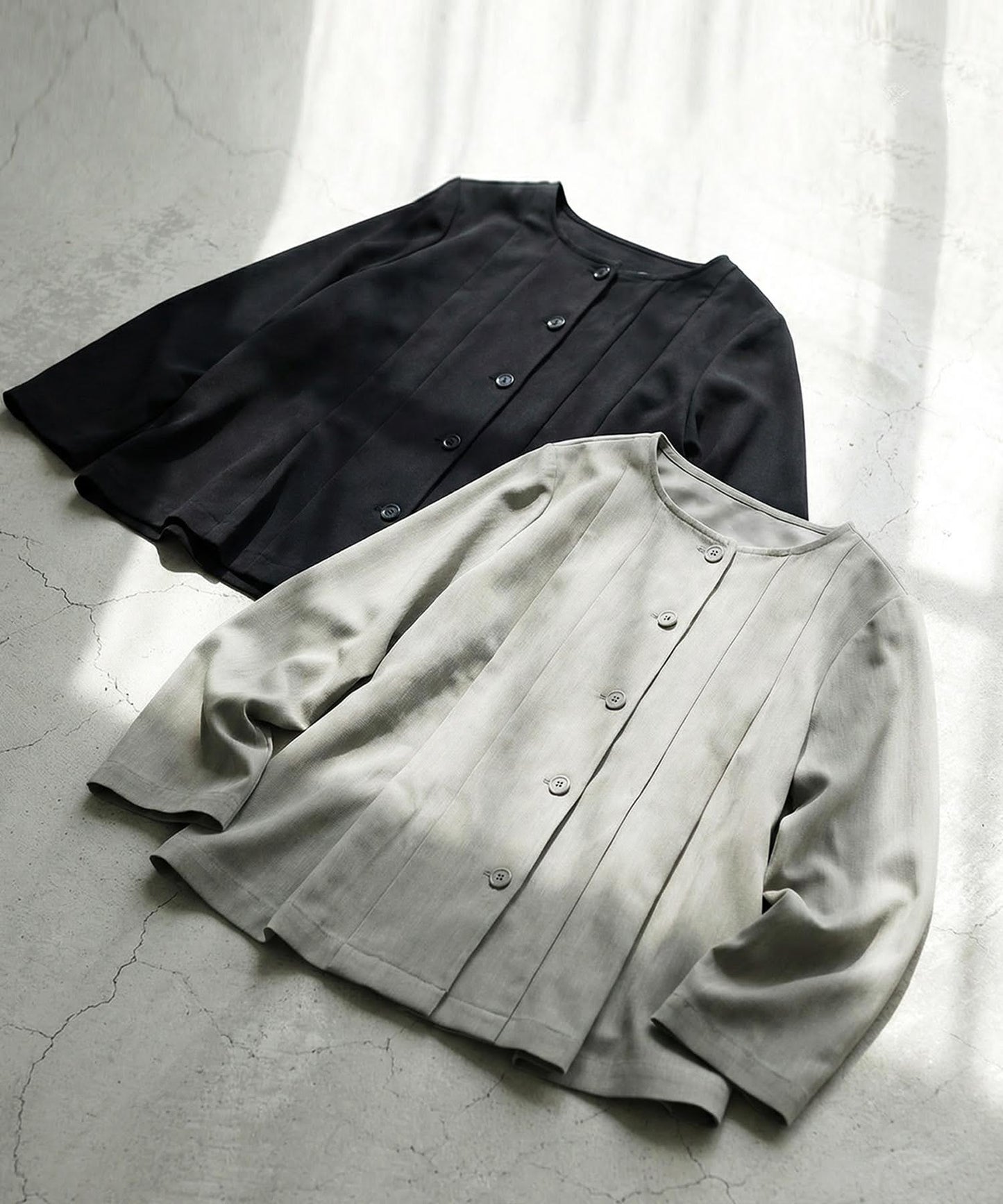 No-Collar Tuck Top Ladies