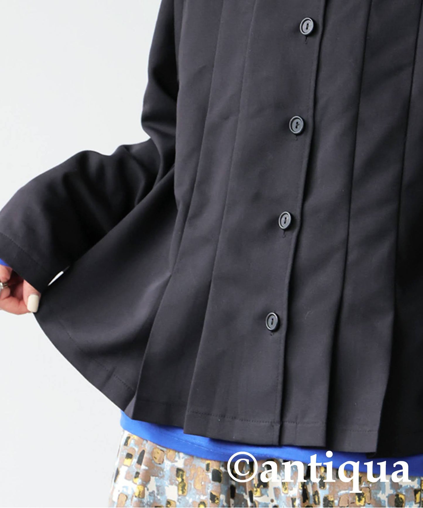 No-Collar Tuck Top Ladies