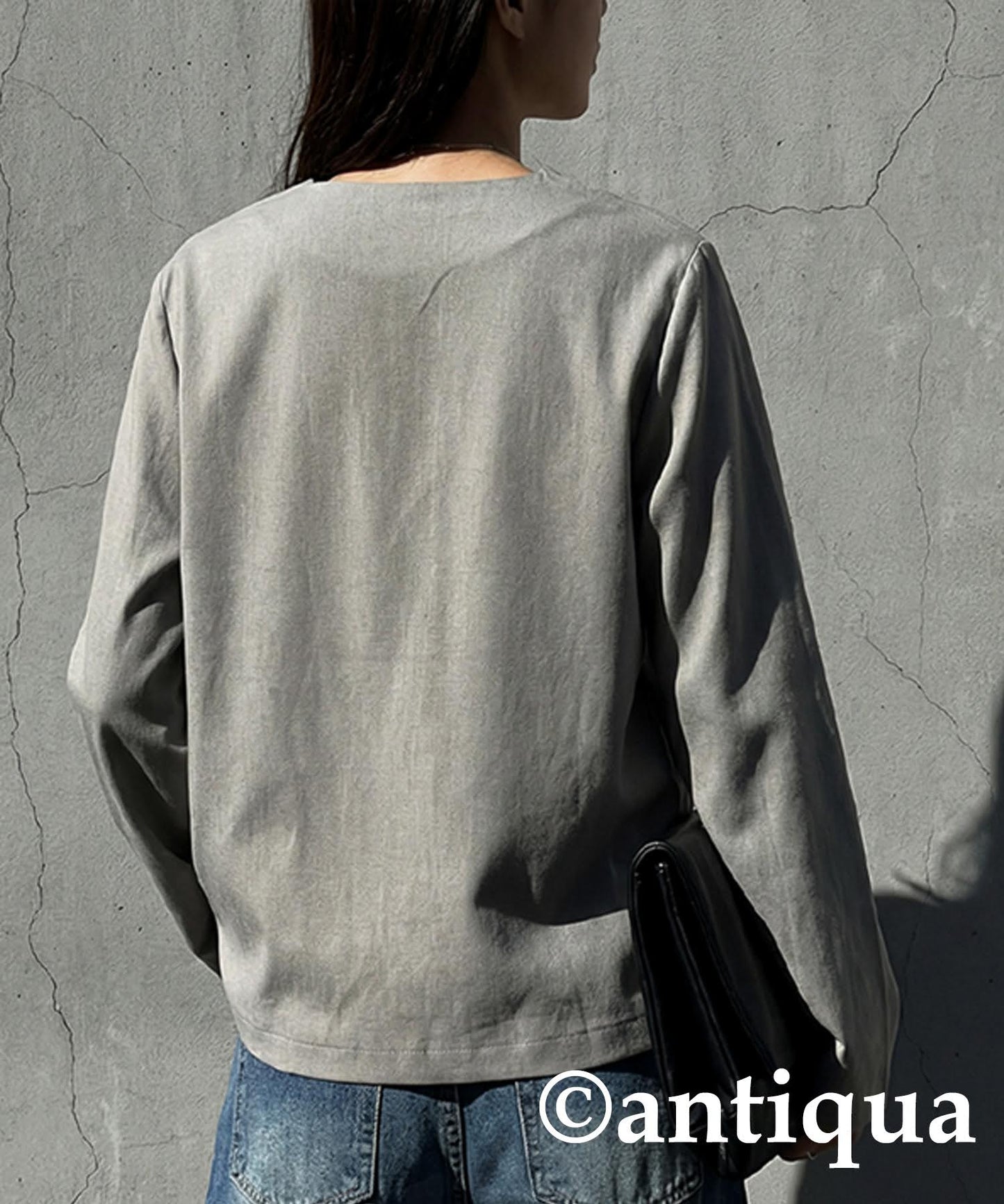 No-Collar Tuck Top Ladies